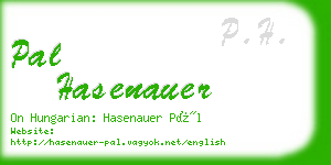 pal hasenauer business card